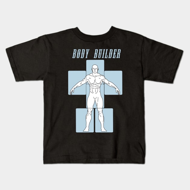 Body builder Kids T-Shirt by matan kohn